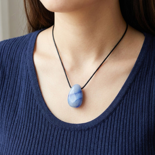Blue Quartz Drop Pendant