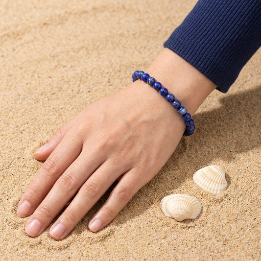 Lapis lazuli bead bracelet | 6mm