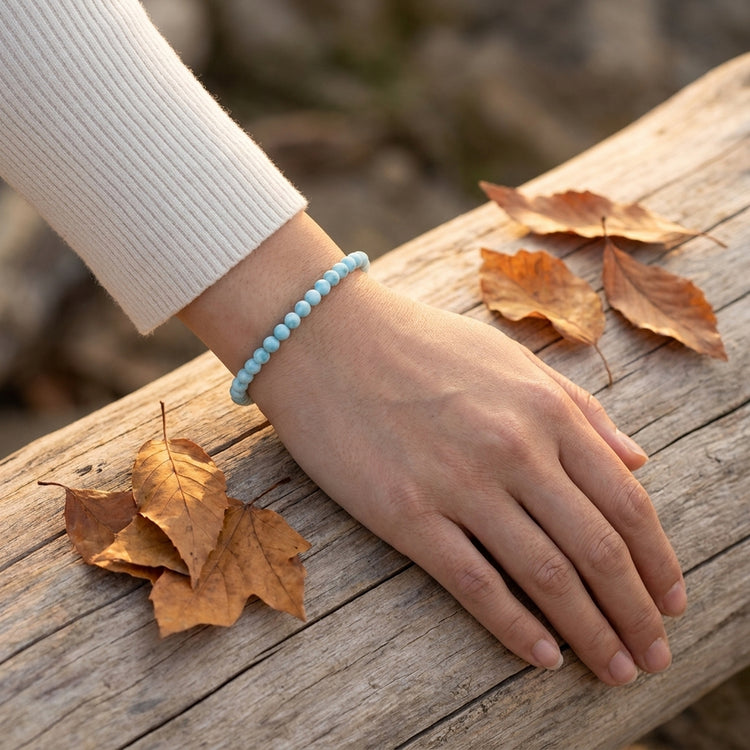 Larimar Mini Bead Bracelet | 4 mm