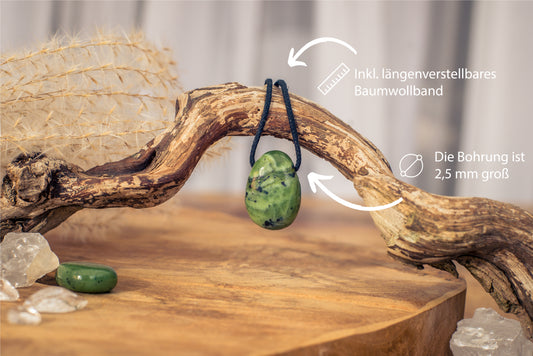 Jade (nephrite) drop pendant