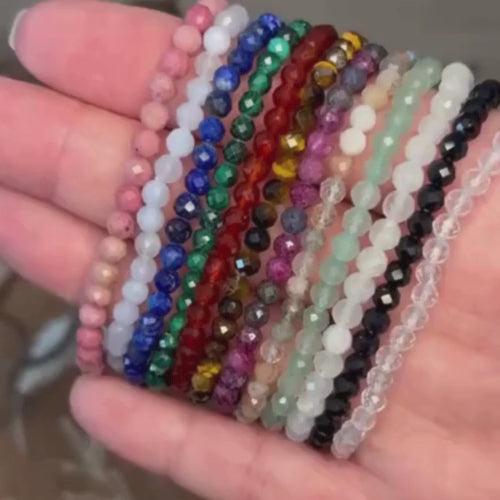 Ruby-Sapphire | Faceted Bracelet | 4 mm