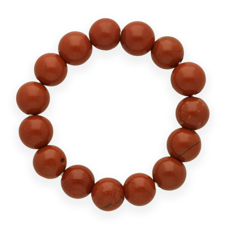 Jasper, red | elastic ball ring