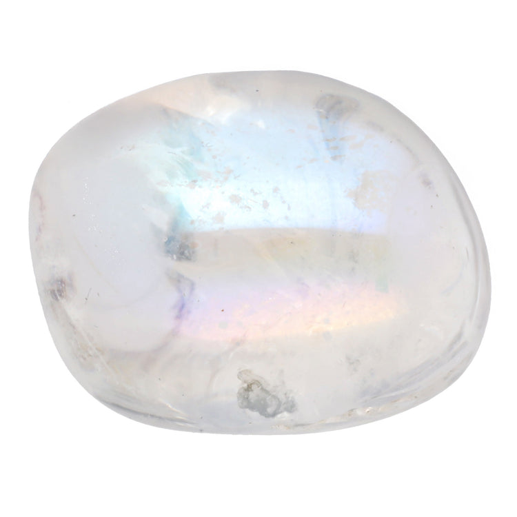Angel Aura (Bergkristall bedampft) Trommelstein