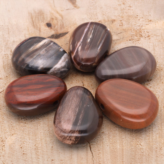 Petrified Wood Drop Pendant 