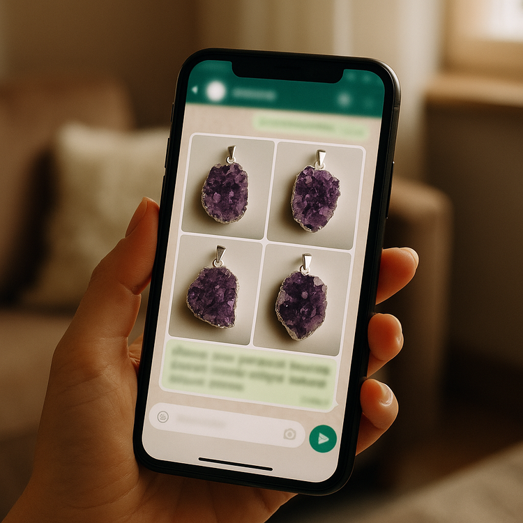 WhatsApp Bilderservice — verschiedene Drusen zur Auswahl im Chat