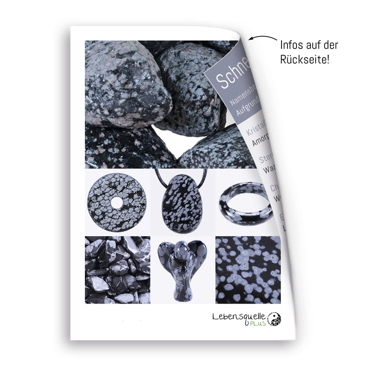 Snowflake Obsidian Donut | 30 mm Pendant + Cotton Cord