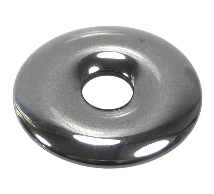 Hematite Donut | 30 mm Pendant + Cotton Cord