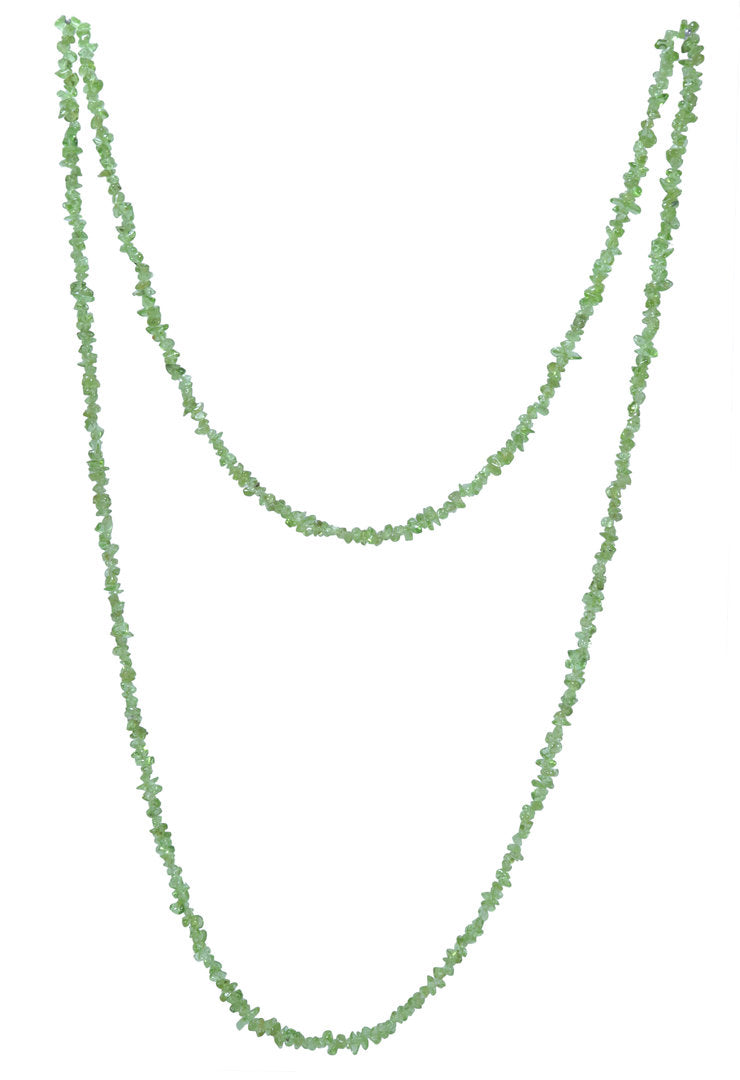 Peridot chip necklace | 90 cm
