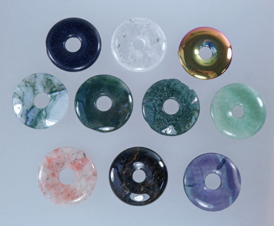 10x Donut Pendants 30 mm Remaining Stock | Surprise Item