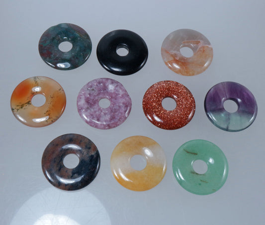 10x Donut Pendants 30 mm Remaining Stock | Surprise Item