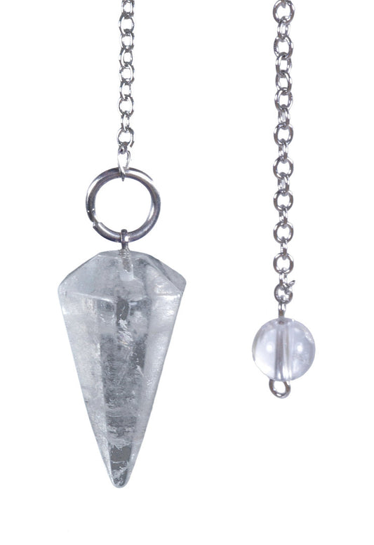 Set of 3 faceted pendulums | Amethyst + Rock Crystal + Rose Quartz