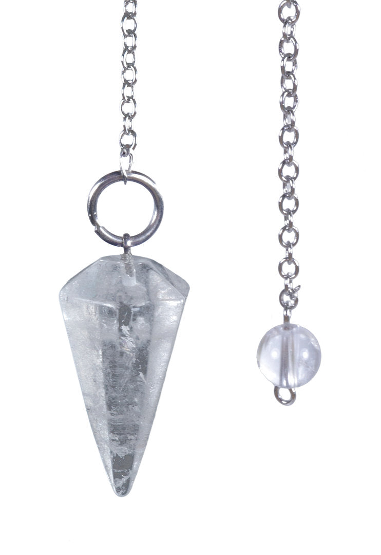 Set of 3 faceted pendulums | Amethyst + Rock Crystal + Rose Quartz