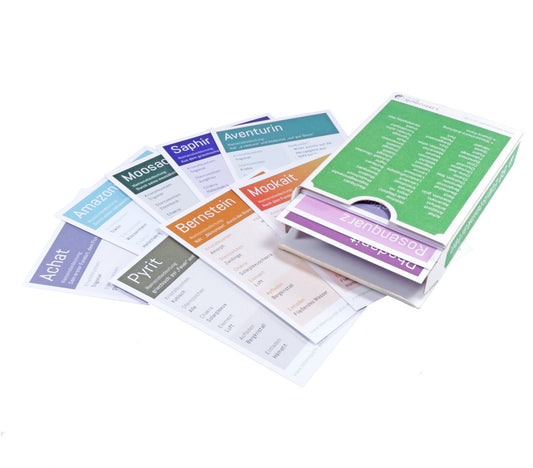 Gemstone Card Set | 60 + 2 informative cards on the most popular gemstones