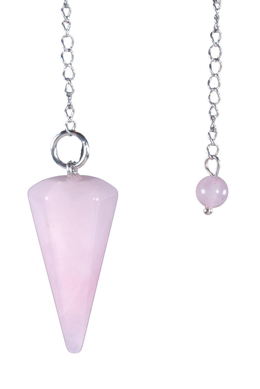 Set of 3 faceted pendulums | Amethyst + Rock Crystal + Rose Quartz
