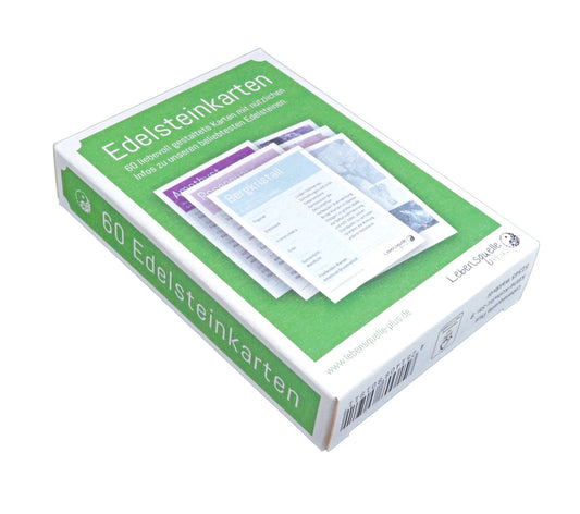 Gemstone Card Set | 60 + 2 informative cards on the most popular gemstones
