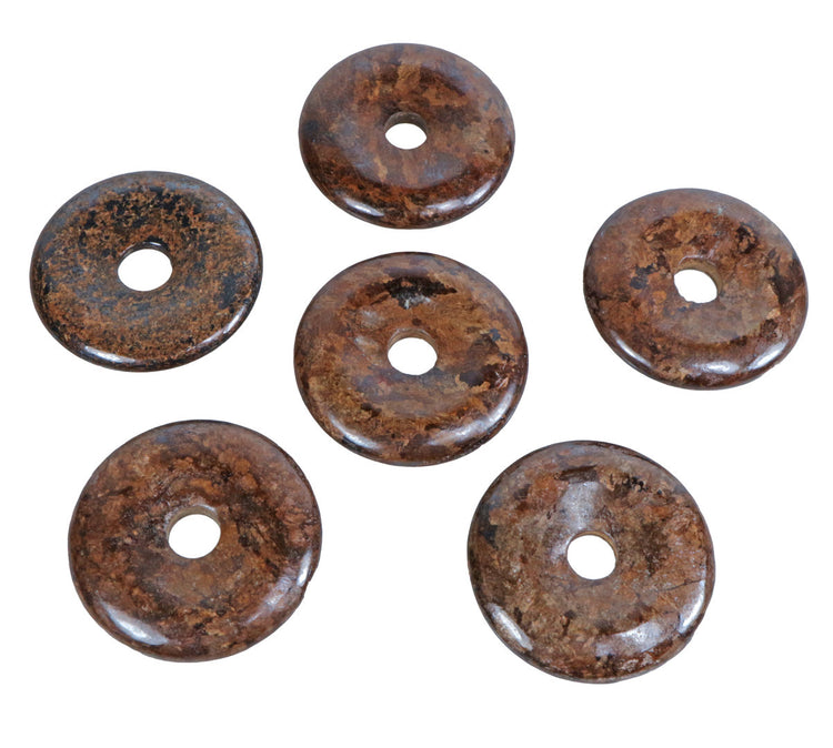 Bronzite Donut | 30 mm Pendant + Cotton Cord