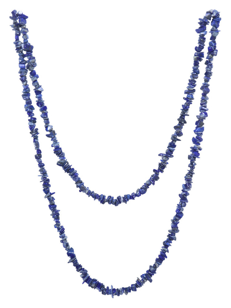 Lapislazuli splinter chain | 80 cm
